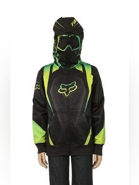 Fox Racing Boys Vibron Full Zip Front Hoodie Sweatshirt